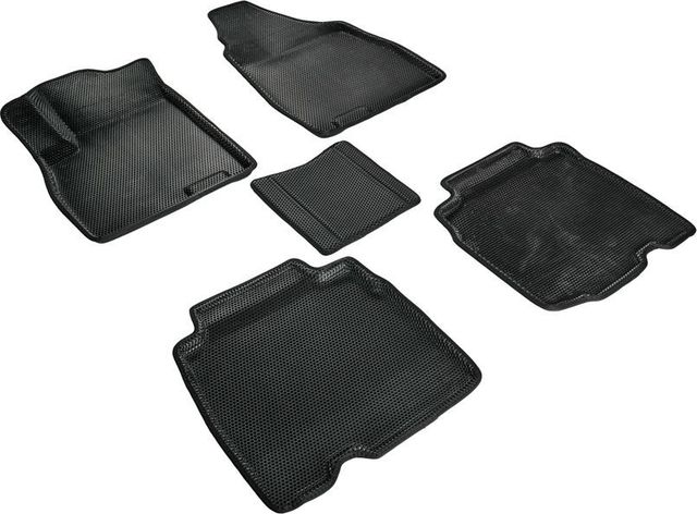 Коврики Seintex 3D EVA Соты для салона Jetour X90 Plus 2022-2026 ЧЕРНЫЕ. Артикул 99191