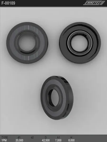 Сальник рулевой рейки 20 42.5 7/8 (Emmetec). Артикул F00109