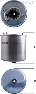 Топливный фильтр Mahle для Ford B-MAX 2012-2018. Артикул KL 780