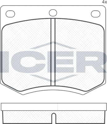 Тормозные колодки Icer. Артикул 180255