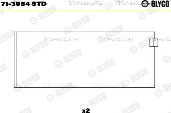 Вкладыши шатунные Glyco. Артикул 71-3084 STD