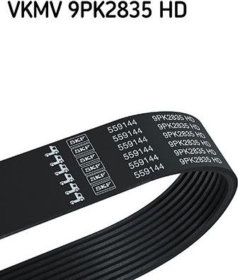 Приводной ремень поликлиновой SKF. Артикул VKMV 9PK2835 HD