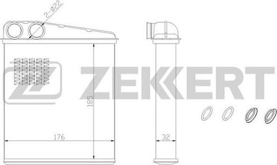 Радиатор отопителя (печки) Zekkert для Volkswagen Jetta V 2004-2010. Артикул MK-5054