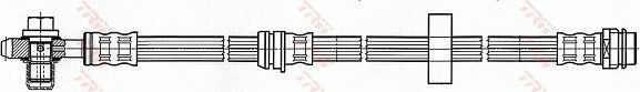 Тормозной шланг TRW передний правый/левый для Audi A2 2000-2005. Артикул PHD489
