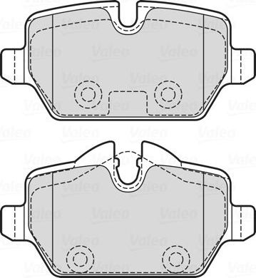 Тормозные колодки Valeo задние для MINI Paceman R61 2012-2016. Артикул 601731
