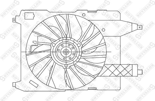 Вентилятор радиатора двигателя Stellox для Renault Scenic II 2003-2009. Артикул 29-99410-SX