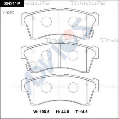 Тормозные колодки Advics. Артикул SN211P