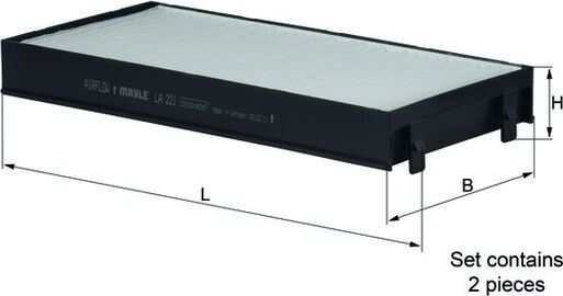 Салонный фильтр Mahle-Knecht. Артикул LA 221/S