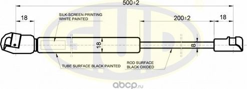 Амортизатор (упор) капота G.U.D. для Audi S3 I (8L) 1999-2003. Артикул GGS010105