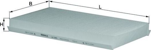 Салонный фильтр Mahle-Knecht. Артикул LA 280