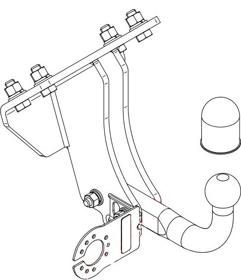 Фаркоп Steinhof для Mercedes-Benz G-Класс II W461, W463 1990-2018. Артикул M-162