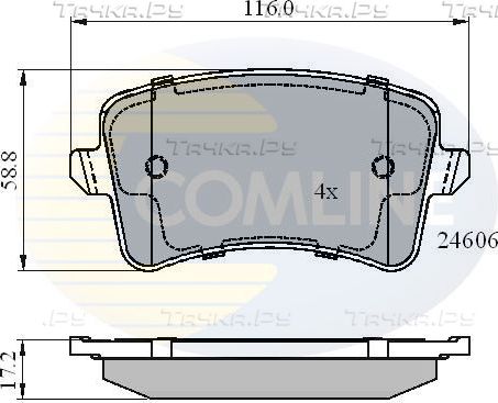 Тормозные колодки Comline Comline. Артикул CBP01709