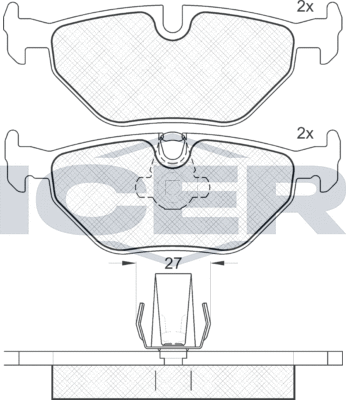 Тормозные колодки Icer. Артикул 181141