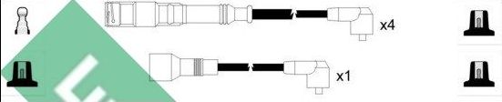 Высоковольтные провода (провода зажигания) (комплект) Lucas Lucas для Audi A4 I (B5) 1994-2001. Артикул LUC7120