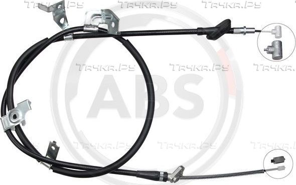 Трос ручника (тросик ручного тормоза) ABS. Артикул K13934