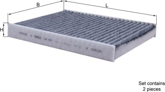 Салонный фильтр Mahle-Knecht. Артикул LAK 467/S