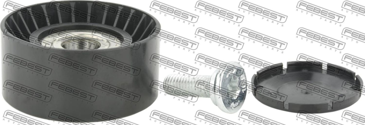 Натяжной ролик (натяжитель) приводного поликлинового ремня Febest. Артикул 1987-F80