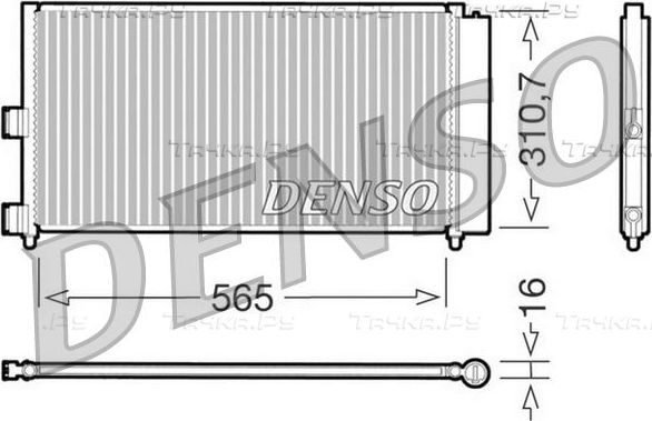 Радиатор кондиционера (конденсатор) Denso для Fiat Punto II 2001-2012. Артикул DCN09070