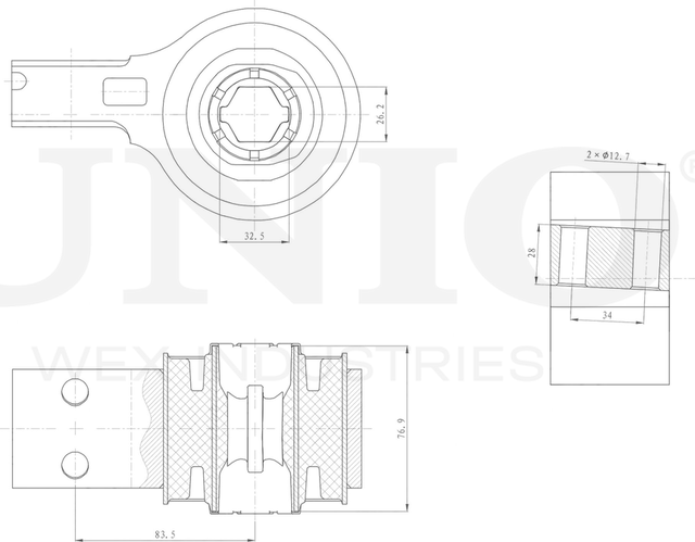 Сайлентблок рычага подвески (Unio). Артикул RMP-20212