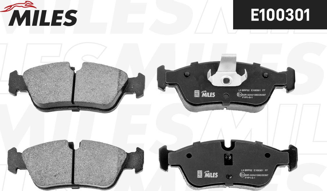 Тормозные колодки Miles (Semi-Metallic). Артикул E100301
