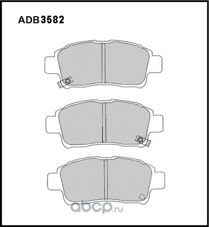 Колодки тормозные дисковые | перед | (Allied Nippon). Артикул ADB3582HD