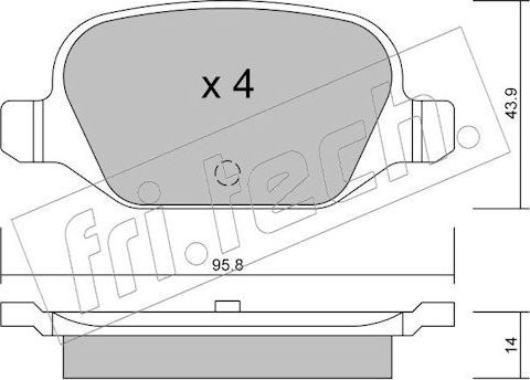 Тормозные колодки fri.tech.. Артикул 333.0