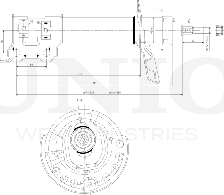 Амортизатор подвески (Unio). Артикул SAB-10360
