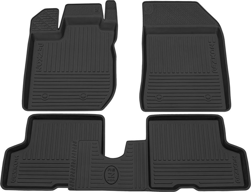 Коврики Rezkon резиновые (эконом) для салона Lada Xray Оptima 2015-2026. Артикул 1039055300