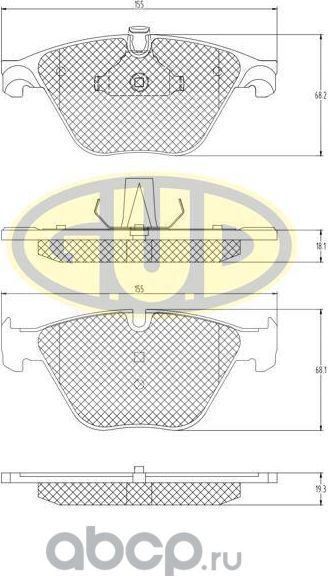 КОЛОДКИ ТОРМ ПЕРЕДН BMW 535d 14-/BMW 535i 11-15/BMW 535i xDrive 11-/BMW 640i xDr (G.u.d). Артикул GBP085720