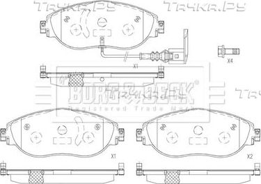 Тормозные колодки Borg & Beck передние для Audi Q3 II (F3) 2018-2026. Артикул BBP2605