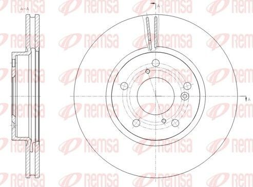 Тормозной диск Remsa. Артикул 62112.10