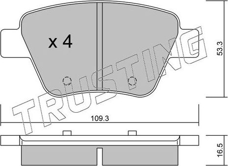 Тормозные колодки Trusting задние для Audi A3 II (8P) 2003-2013. Артикул 906.0