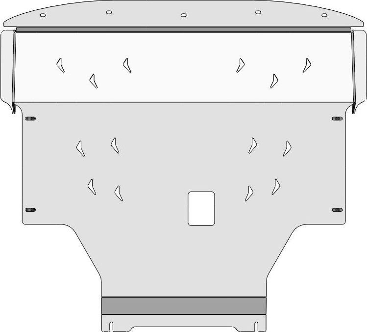 Защита алюминиевая АВС-Дизайн для картера и КПП Changan CS35 Plus 2021-2026. Артикул 48.03ABC