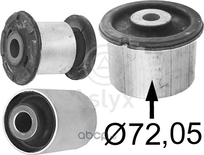 К-Кт сайлентблоков AUDI Q7 (4LB) Q7 Van (4LB) CAYENNE (9PA) TOUAREG (7LA, 7L6, 7 (Aslyx). Артикул AS502169