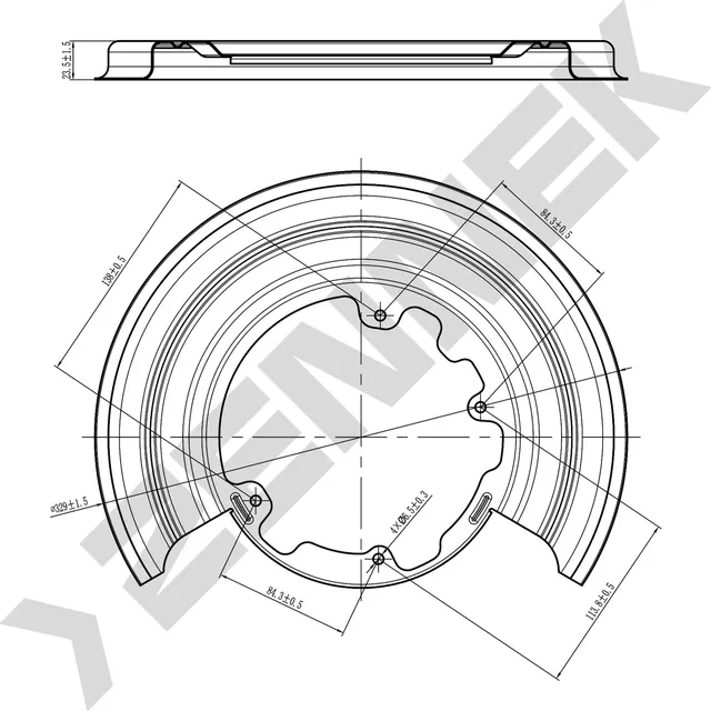 Защита тормозного диска задняя правая IVECO DAILY 2006-2018 ZENNEK DCD0116 Zennek. Артикул DCD0116