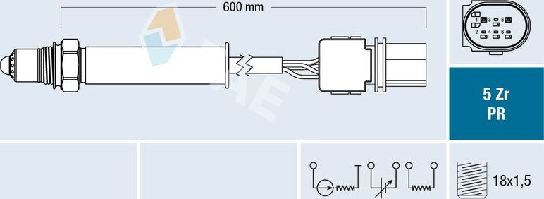 Лямбда-зонд (кислородный датчик) FAE. Артикул 75125