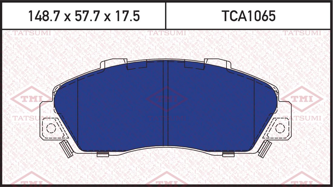Колодки тормозные HONDA ACCORD/LEGEND/PRELUDE -97 перед. (Tatsumi). Артикул TCA1065