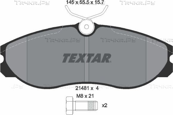 Тормозные колодки Textar передние для Ford Maverick I 1993-1998. Артикул 2148101