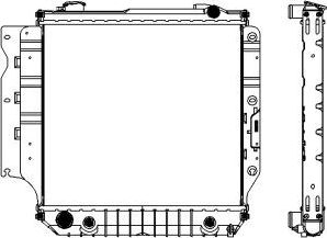 Радиатор охлаждения двигателя Sakura для Jeep Wrangler II (TJ) 1996-2007. Артикул 3231-8502