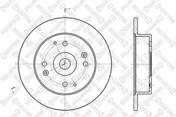 Тормозной диск Stellox задний для Rover 600 1993-1999. Артикул 6020-9939-SX