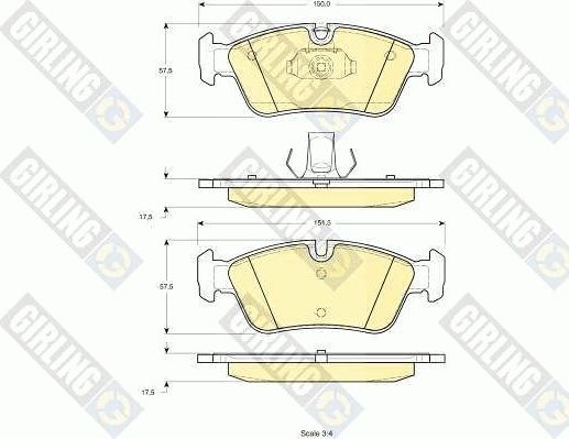 Тормозные колодки Girling. Артикул 6113482