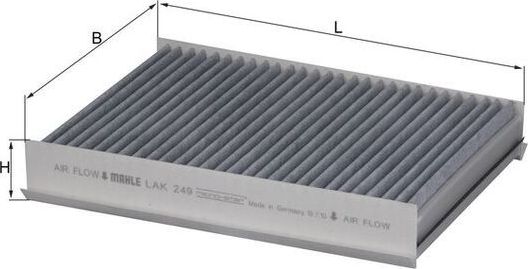 Салонный фильтр Mahle. Артикул LAK 249