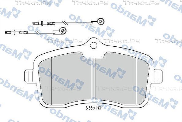 Тормозные колодки Mando передние для Peugeot 407 2004-2011. Артикул MBF015779