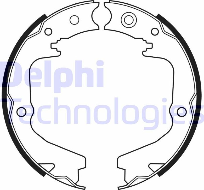 Тормозные колодки (стояночная тормозная система) Delphi. Артикул LS2170
