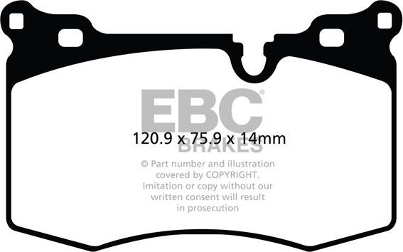 Тормозные колодки EBC Brakes. Артикул DP41854R