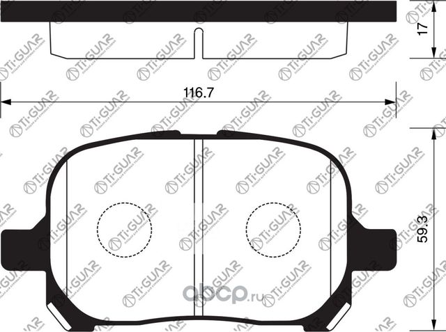 Тормозные колодки (TI-Guar). Артикул TG465C