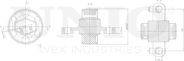 Сайлентблок рычага подвески (Unio). Артикул RMP-20576