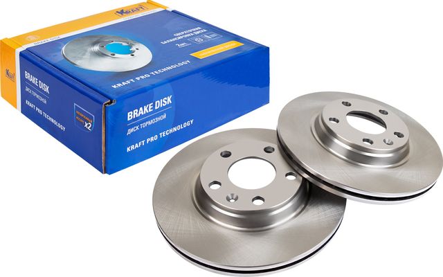 Диск тормозной VAG A4/A8/PASSAT -04 перед.вент. (Kraft). Артикул KT016044