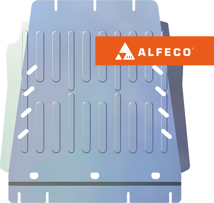 Защита алюминиевая Alfeco (4 мм) для АКПП Ford Expedition (U553) 2021-2026. Артикул ALF.07.50 AL4