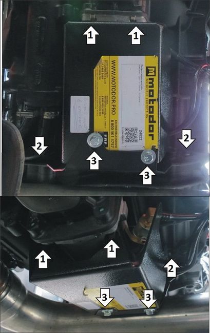 Защита "Мотодор" для пневмогидроусилителя MAN TGX 2007-2026. Артикул 24822